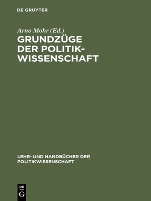 cover image of Grundzüge der Politikwissenschaft
